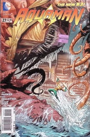 Aquaman DC Vintage Comic Book: 2014 #27, Label on Cover, See Photos for Condition