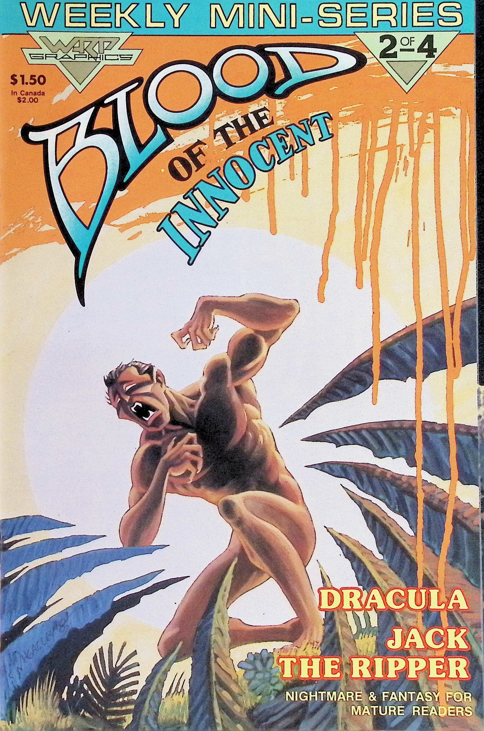 Blood of the Innocent (4 part mini-series) Warp Graphics Vintage Comic Book: 1986 # 2 (1 of 4)