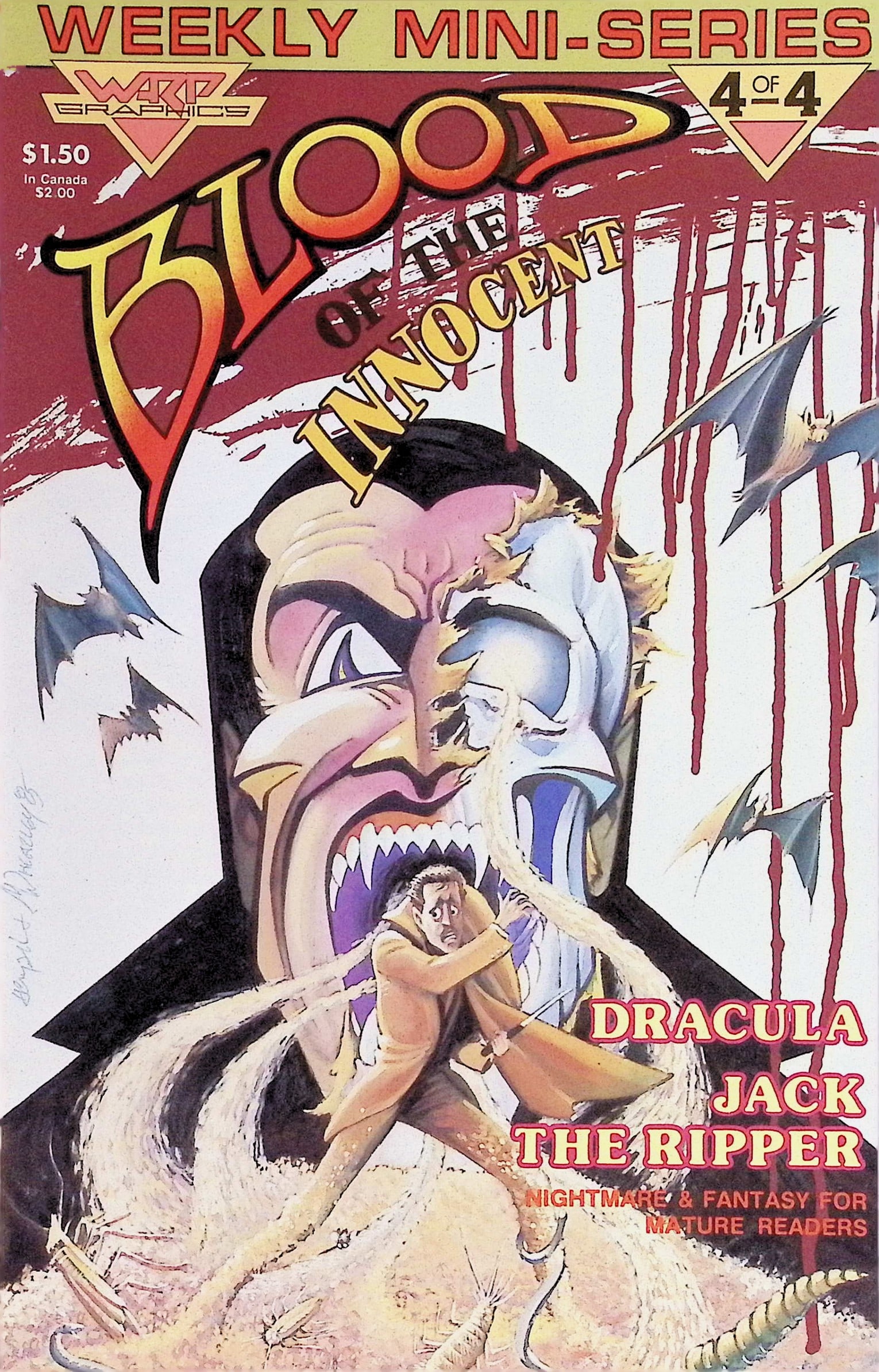 Blood of the Innocent (4 part mini-series) Warp Graphics Vintage Comic Book: 1986 # 4 (1 of 4)