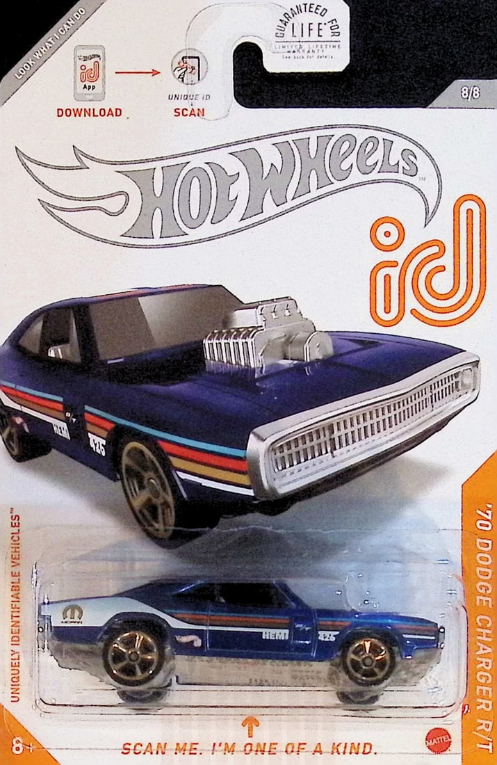 2019 Hot Wheels ID '70 Dodge Charger R/T Die-Cast Toy Car (1 of 2)