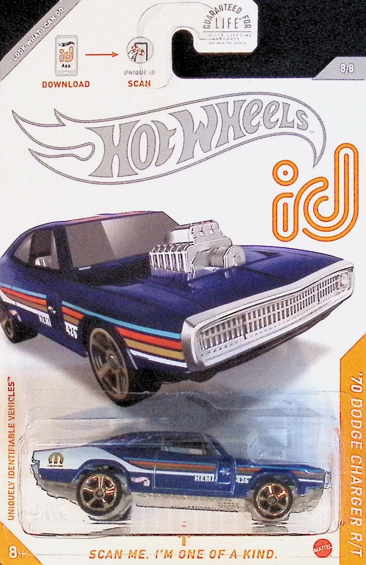 2019 Hot Wheels ID '70 Dodge Charger R/T Die-Cast Toy Car (1 of 2)
