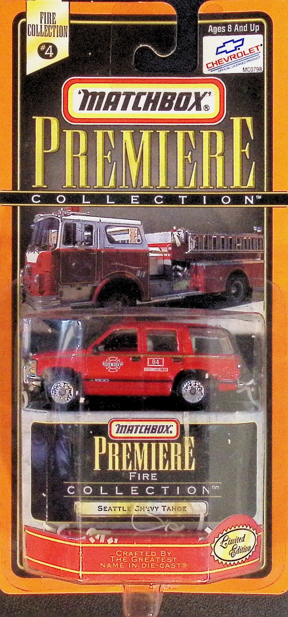 1998 Matchbox Premiere Collection Seattle FD Chevy Tahoe Die-Cast Toy Car (1 of 2)