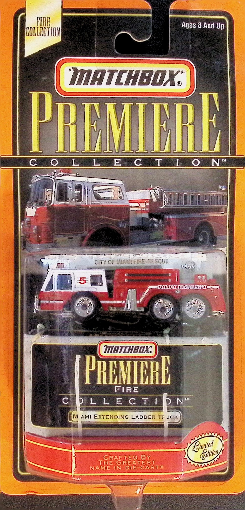 1998 Matchbox Premiere Collection Miami FD Ladder Truck Die-Cast Toy Car (1 of 2)