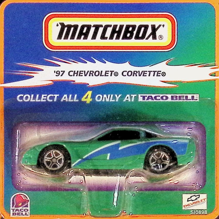 1999 Matchbox Taco Bell '97 Chevrolet Corvette Die-Cast Toy Car (1 of 2)