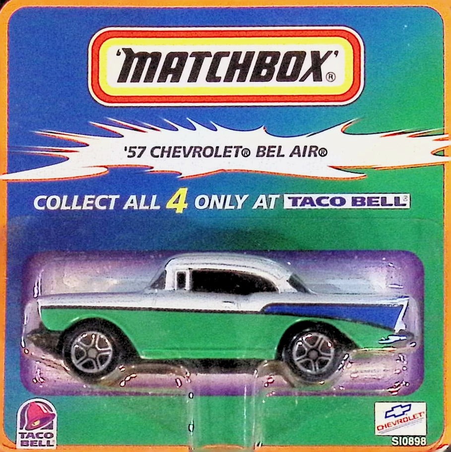 1999 Matchbox Taco Bell '57 Chevrolet Bel Air Die-Cast Toy Car (1 of 2)