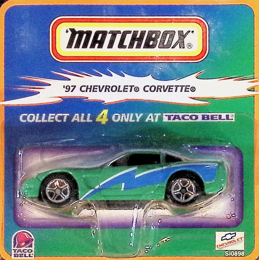 1999 Matchbox Taco Bell '97 Chevrolet Corvette Die-Cast Toy Car (1 of 2)