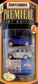 1998 Matchbox Premiere First Edition First Production Ford Expedition Die-Cast Toy Car