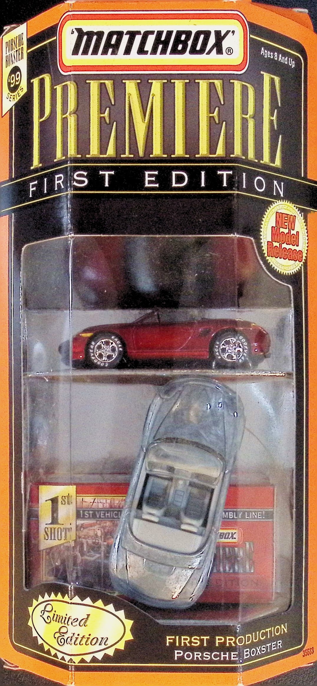 1998 Matchbox Premiere First Edition First Production Porsche Boxter Die-Cast Toy Car (1 of 2)