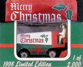 1998 Limited Edition (1 of 2,000) Christmas Zamboni Die-Cast Toy Car, See Photos
