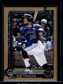 Thairo Estrada Gold /2025 2025 Topps Update #US339 Colorado Rockies