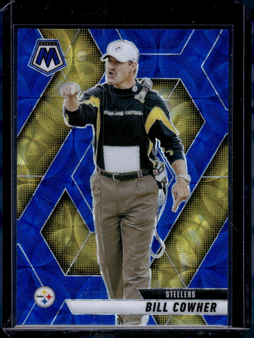 Bill Cowher Blue Scope 2025 Mosaic #226 Pittsburgh Steelers: Panini Select, Prizm, Mosaic, Contenders, Zenith, Phoenix, Illusions, Absolute, Rookie NFL Sports Trading Cards, SP, SSP, Cards, Football Cards for Sale Near Me, Superbowl & Hall of Fame Player Cards,