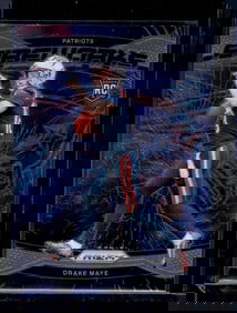 Drake Maye Rookie Card Fireworks 2024 Panini Prizm #22 New England Patriots