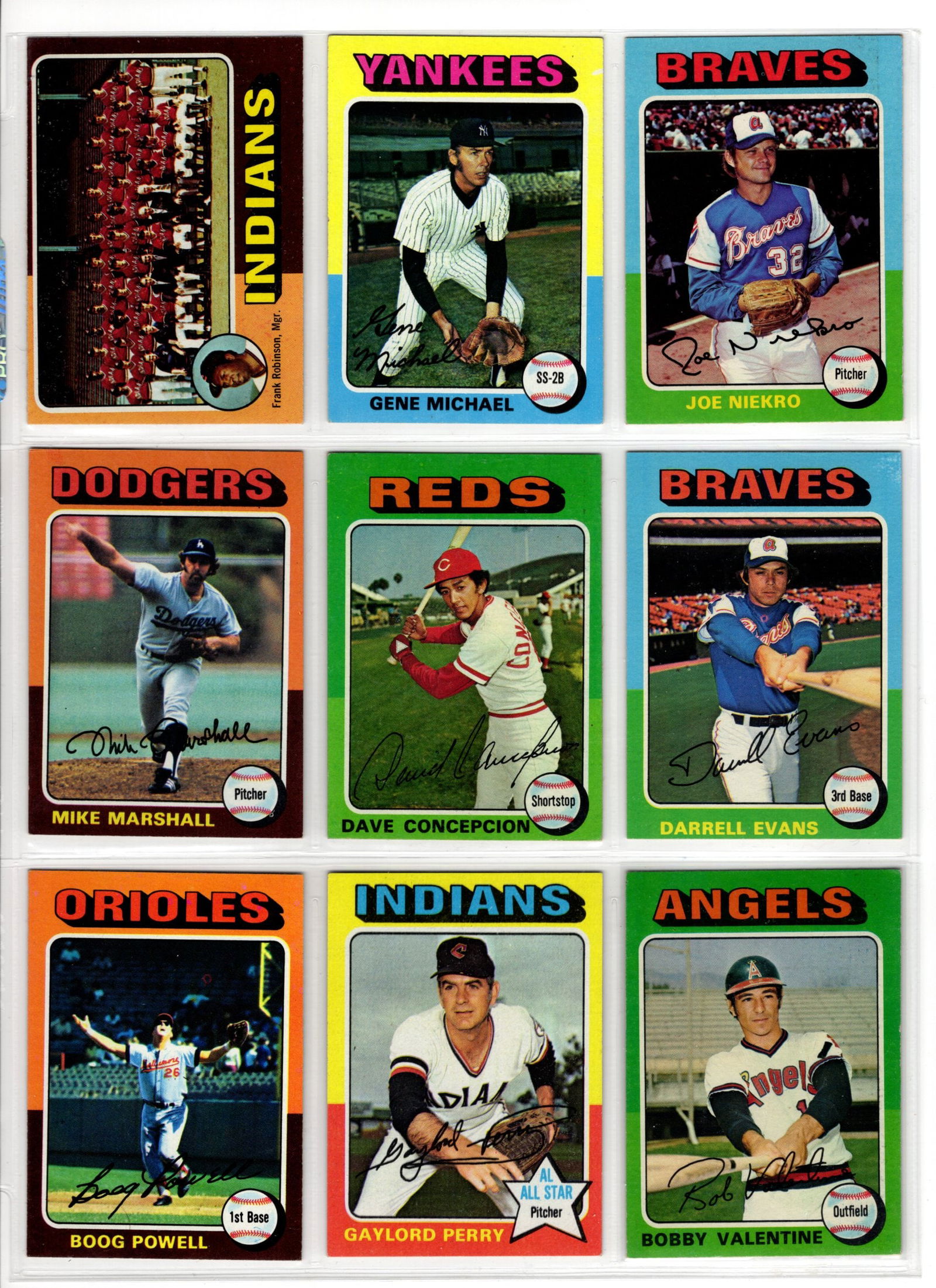 Lot of 9 1975 Topps Vintage Baseball Cards. All Different See Pictures for Cards/Condition (1 of 2)