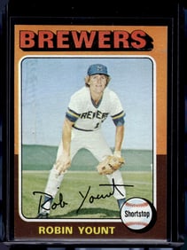 Robin Yount Rookie Card 1975 Topps #223 Surface Top Right Corner, Some Issues See Pics