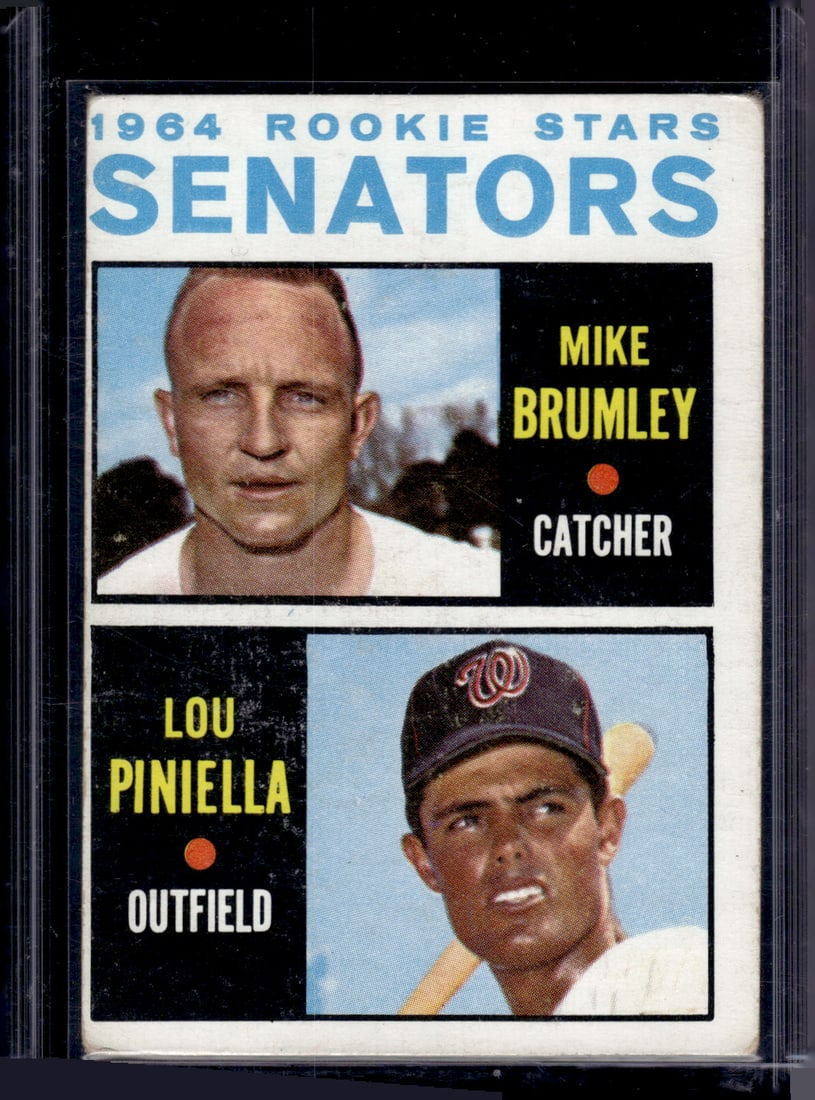 1964 Rookie Stars Senators Piniella/Brumley 1964 Topps #167 Vintage Baseball Card: MLB Trading Cards, Baseball Cards, Topps Cards, Topps Baseball Cards, Topps Vintage Cards, Sports Cards for Sale Near Me, Vintage Sports Card, Vintage Baseball Cards, Old Baseball Cards, Old Sports Ca