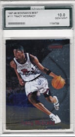 Tracy McGrady Rookie Card 1997-98 Bowman's Best #111 Graded AGS 10