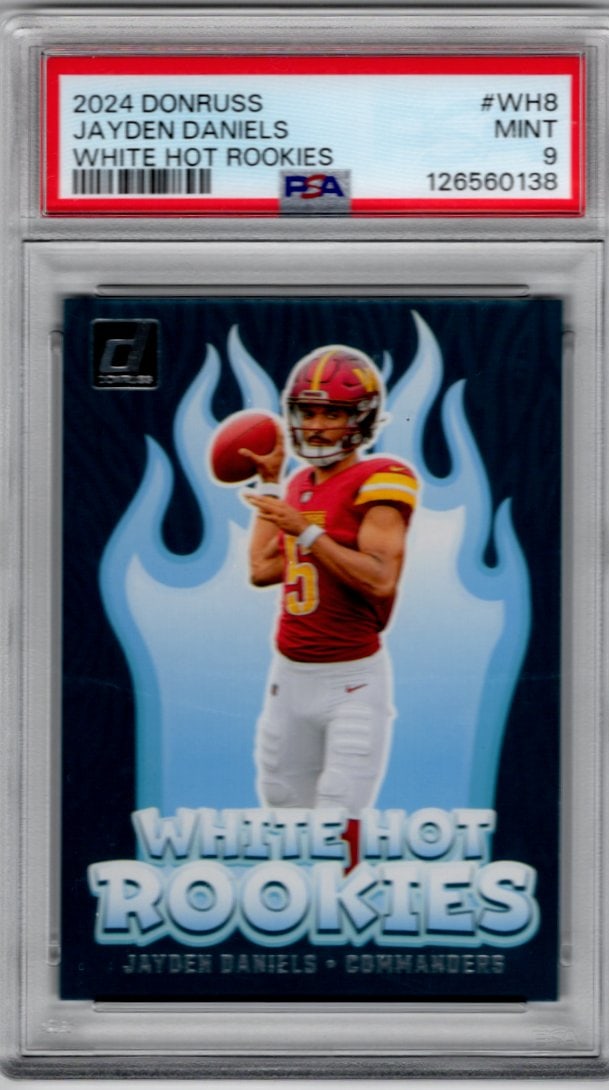 Jayden Daniels White Hot Rookies 2024 Donruss #WH8 PSA 9 Commanders (1 of 2)