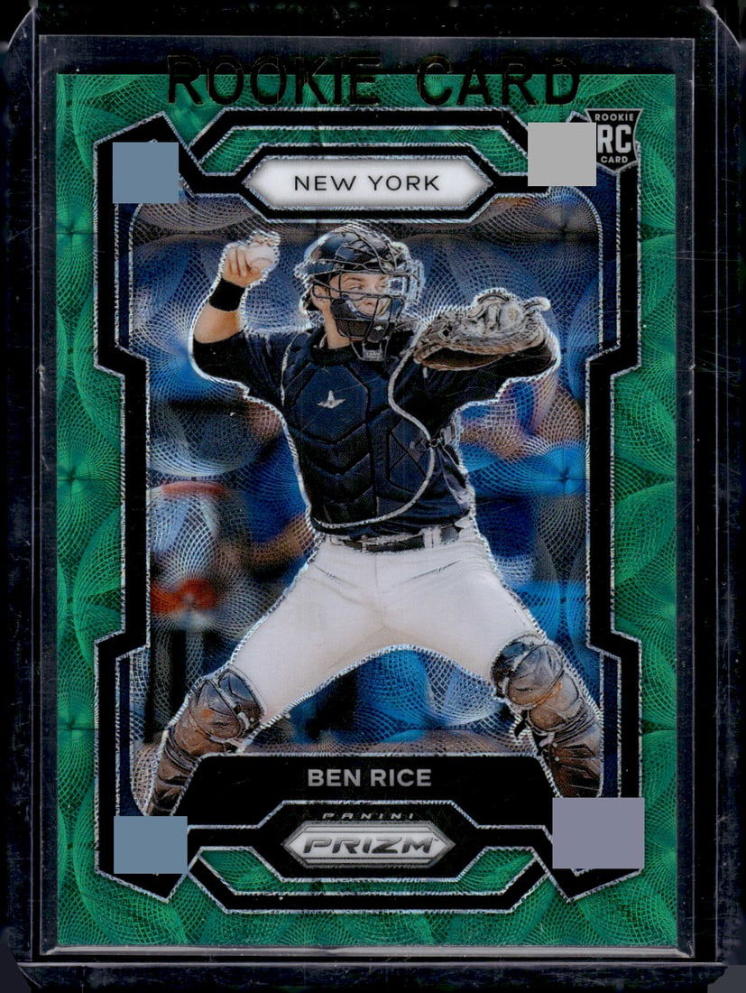 Ben Rice Rookie Card Green Scope Prizm /75 2024 Prizm #272 New York Yankees: Panini Baseball MLB Trading & Sports Cards, Sports Cards for Sale Near Me, Prizm, Mosaic, Select, SP, SSP, Auction Memorabilia Lots for Sale On Line, World Series & Hall of Fame Players
