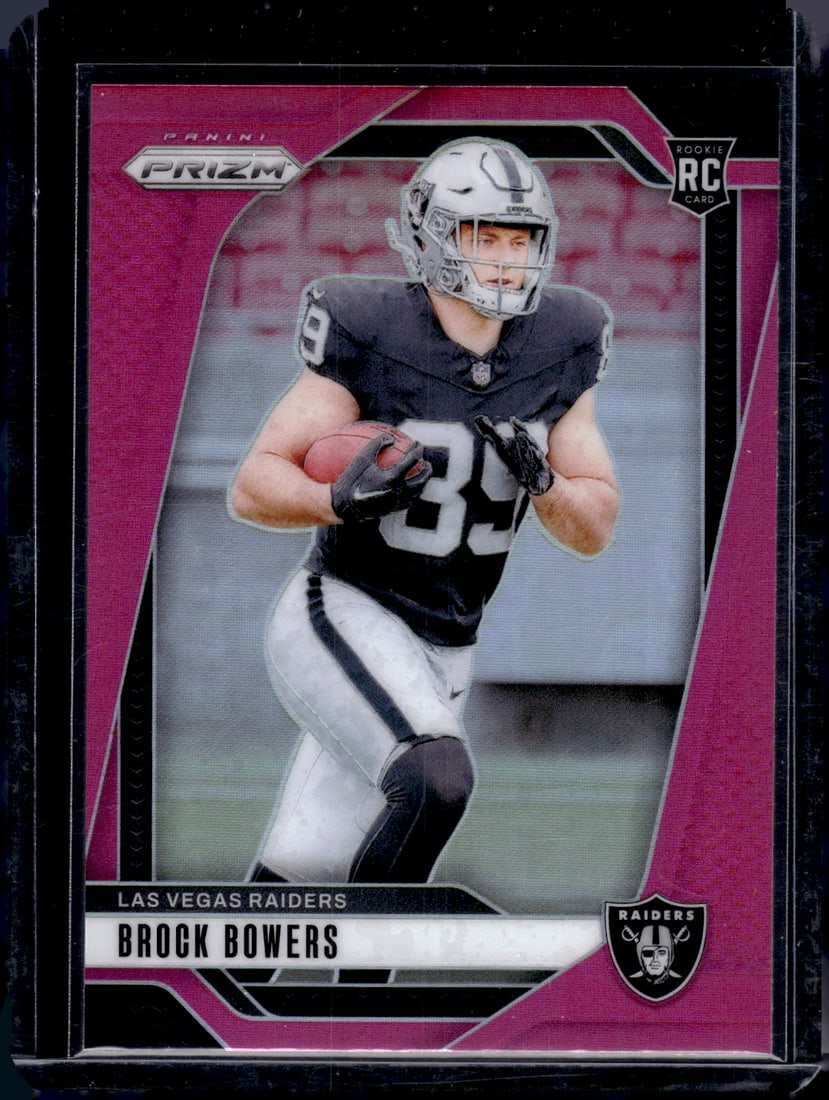 Brock Bowers Rookie Card Pink Prizm 2024 Prizm #315 Las Vegas Raiders (1 of 2)