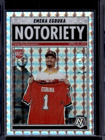 Emeka Egbuka Rookie Card Notoriety Silver Mosaic Prizm 2025 Mosaic #16