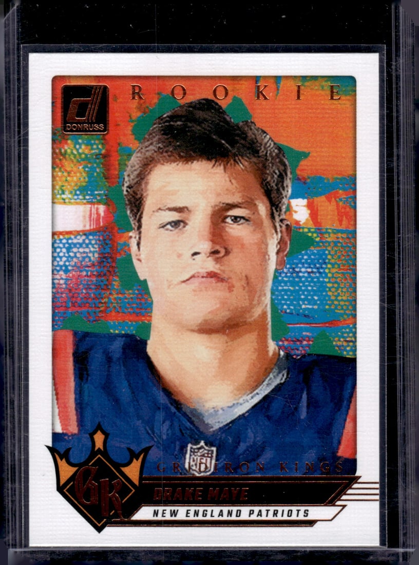 Drake Maye Rookie Card Gridiron Kings 2024 Donruss #3 New England Patriots (1 of 2)