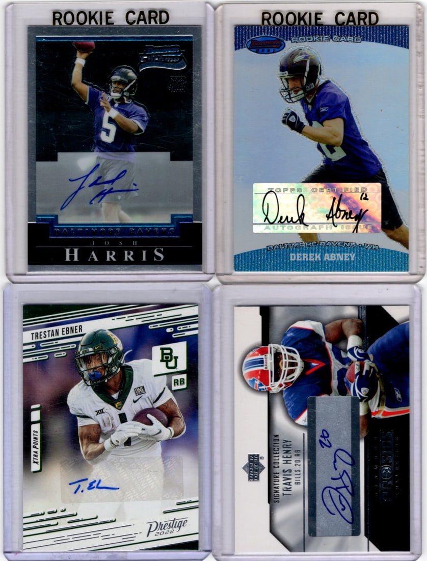 Lot of 4 Football Autograph Cards. All Different, See Pictures for Cards (1 of 2)