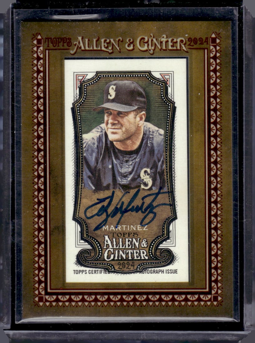 Edgar Martinez Mini Framed Auto 2024 Allen & Ginter #MA-EM Seattle Mariners (1 of 2)
