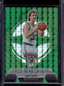 Larry Bird Epic Performers Green Mosaic Prizm 2022-23 Mosaic #17 Boston Celtics