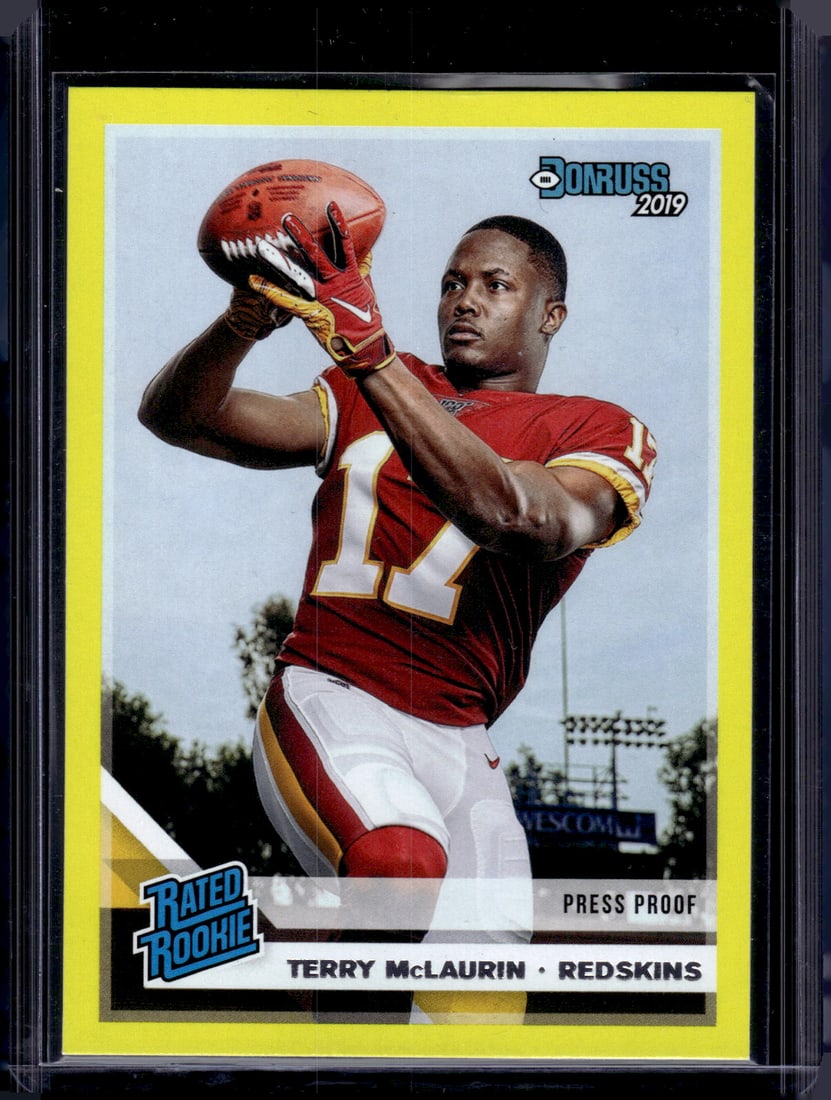 Terry McLaurin Rookie Card Yellow Press Proof 2019 Donruss #329 (1 of 2)