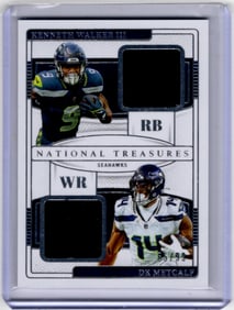 Kenneth Walker/DK Metcalf Dual Patch /99 2024 National Treasures #NGC-SEA Seahawks