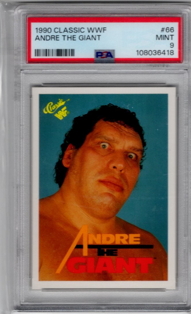 Andre The Giant 1990 Classic WWF #66 PSA 9: WWF, WWE, nWo, WCW, ECW, Wrestling, Pro Wrestling, Wrestling Cards, Wrestling Sports Cards