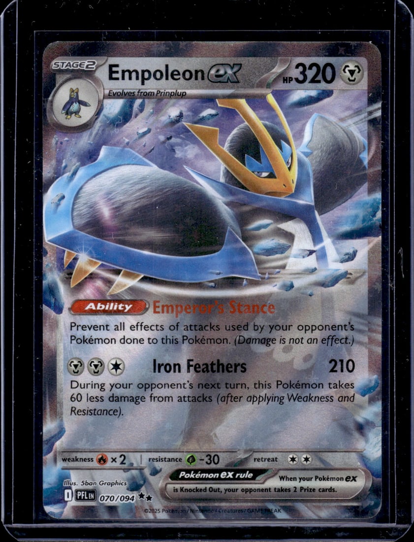 2025 Pokemon Phantasmal Flames Empoleon Ex Double Rare #70 (1 of 2)