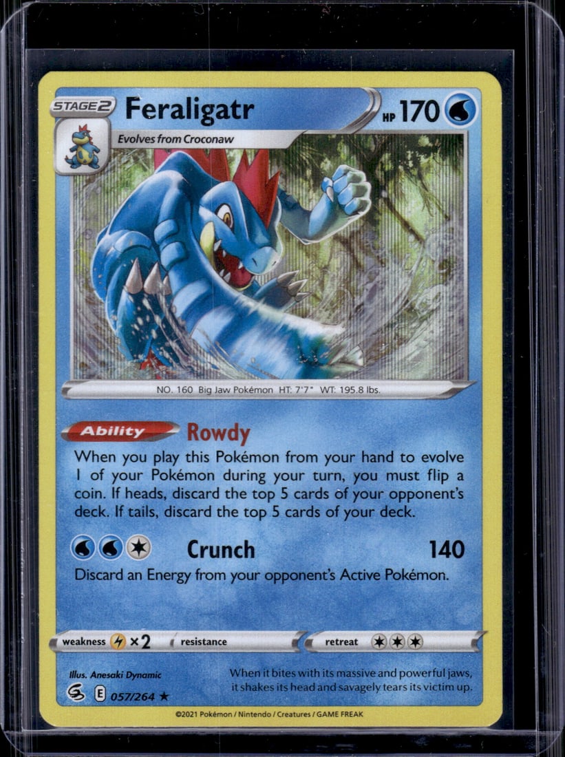 2021 Pokemon Fusion Strike Feraligatr Holo Rare #57 (1 of 2)