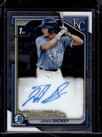 Jared Dickey 1st Bowman Auto 2024 Bowman Chrome #CPA-JDI Kansas City Royals
