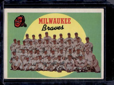 Milwaukee Braves Team Card 1959 Topps #419 Vintage Baseball Card