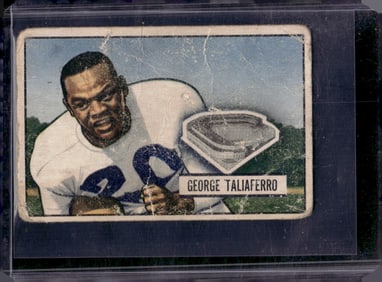 George Taliaferro 1951 Bowman #8 Creases, See Pictures. Vintage Football Card