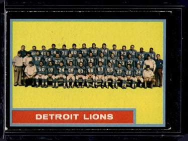 Detroit Lions Team Card 1962 Topps #62 Vintage Football Card