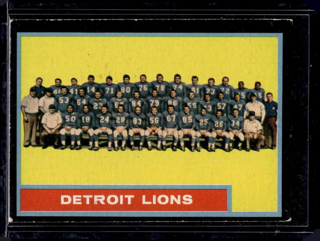 Detroit Lions Team Card 1962 Topps #62 Vintage Football Card (1 of 2)