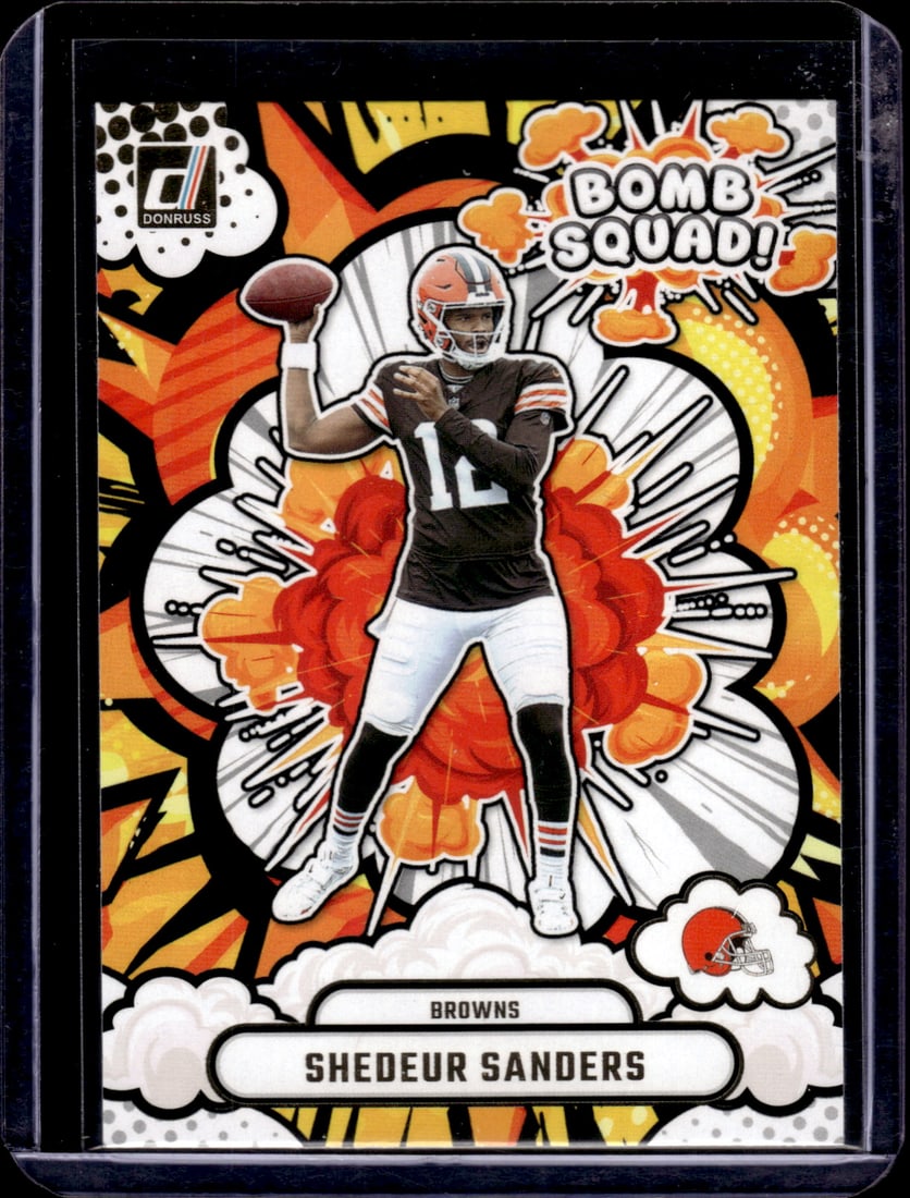 Shedeur Sanders Rookie Card Bomb Squad 2025 Donruss #BS-SSS Cleveland Browns (1 of 2)