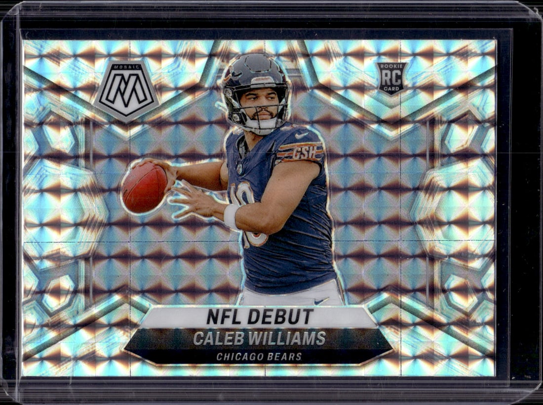 Caleb Williams Rookie Card Silver Mosaic Prizm 2024 Panini Mosaic #289 Chicago Bears (1 of 2)
