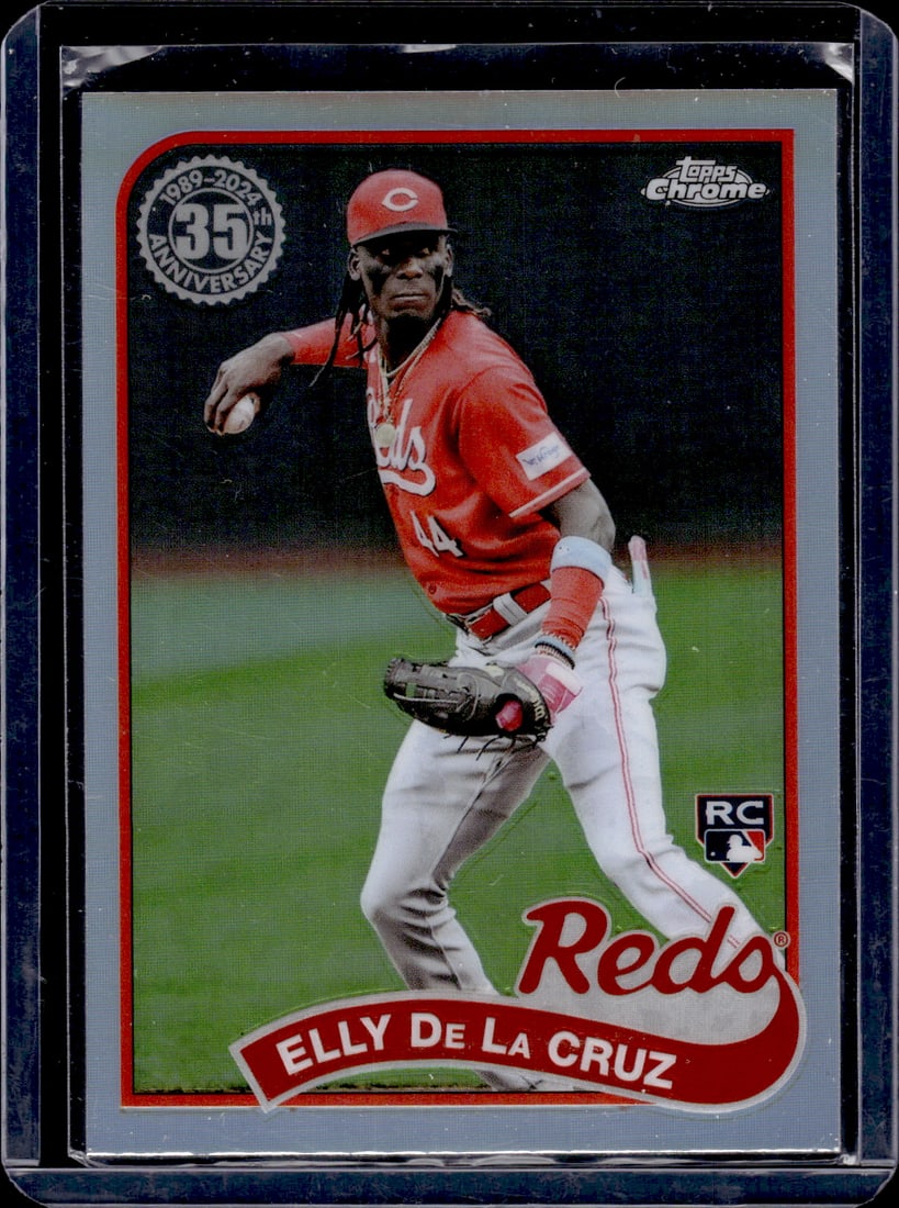 Elly De La Cruz Rookie Card 35th Anniversary Refractor 2024 Topps Chrome #89CB-1 Reds: Topps Baseball MLB Trading & Sports Cards, Sports Cards for Sale Near Me, World Series & Hall of Fame Players Memorabilia, Refractors, X-Fractors, Numbered, SP, SSP, Valuable Auction Memorabilia Lots