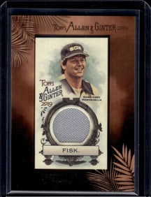 Carlton Fisk Game Used Patch 2019 Allen & Ginter #MFR-CF Chicago White Sox