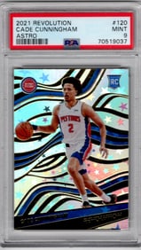 Cade Cunningham Rookie Card Astro 2021-22 Revolution #120 PSA 9 Detroit Pistons