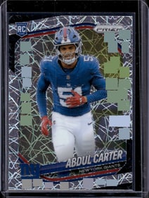 Abdul Carter Rookie Card Lazer Prizm 2025 Prizm #394 New York Giants