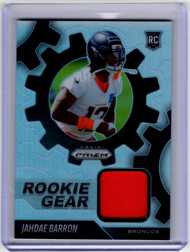 Jahdae Barron Silver Prizm Rookie Patch 2025 Panini Prizm #RGR-JBN Denver Broncos (1 of 2)