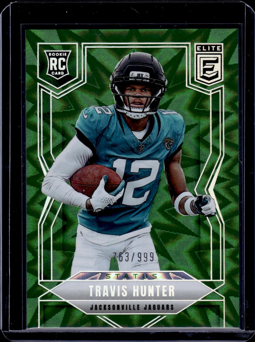 Travis Hunter Rookie Card Status Explosion /999 2025 Donruss Elite #114 Jaguars (1 of 2)