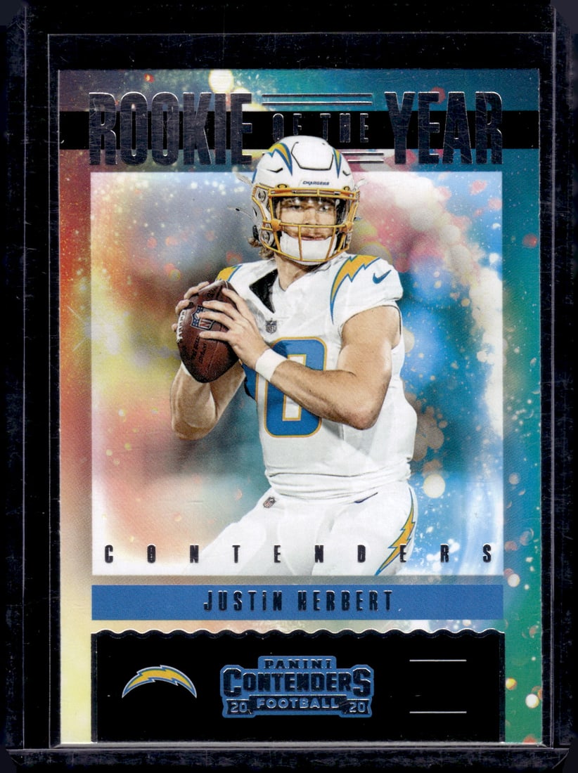 Justin Herbert Rookie Card 2020 Contenders #RY-JHE Los Angeles Chargers (1 of 2)