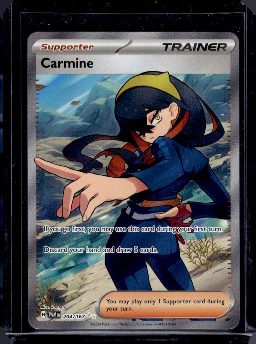 2024 Pokemon Twlight Masquerade Carmine Full Art Ultra Rare #204: Pokemon Trading Card Game Cards, Charizard, Pikachu, Mewtwo, Reverse Holo, Holo Rare, Secret Rare Cards, Full Art Cards, Eevee, Ultra Rare Card, Illustration Rare, Special Illustration Rare SIR