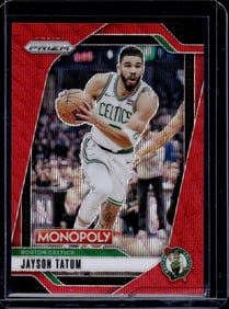 Jayson Tatum Red Wave Prizm 2024-25 Prizm Monopoly #16 Boston Celtics