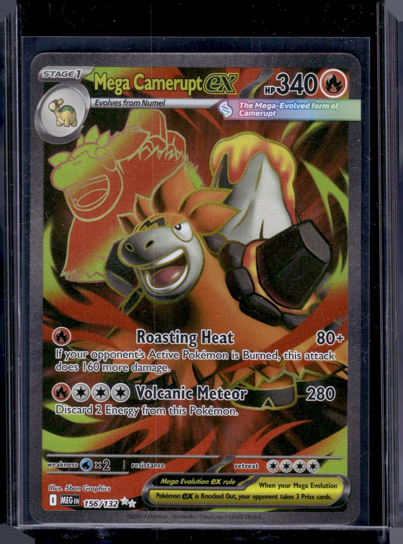 2025 Pokemon Mega Evolution Mega Camerupt Ex Ultra Rare #156 (1 of 2)